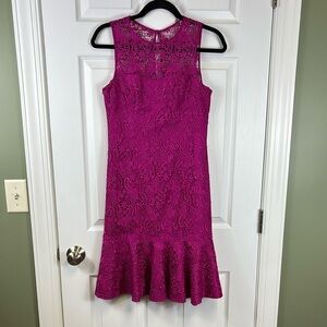 Eliza J magenta lace sleeveless dress sz 2p